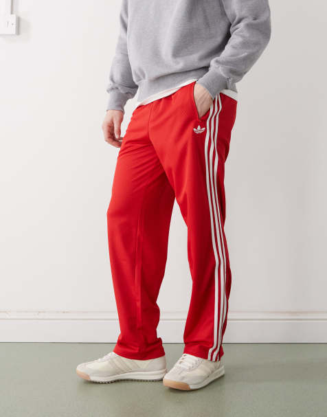adidas Originals - Firebird Adicolor - Røde træningsbukser i mesh - view 1