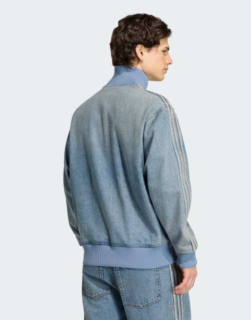 adidas Originals – Firebird Adicolor – Trainingsjacke aus Denim in Used-Blau, 4 von 4