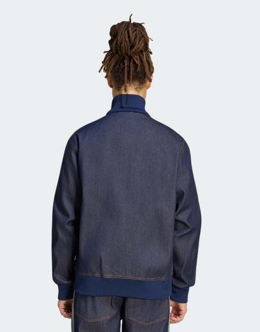 adidas Originals – Firebird Adicolor – Trainingsjacke aus unbehandeltem Denim in Indigoblau, 2 von 4