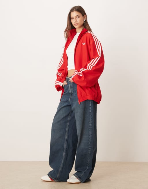 adidas Originals – Firebird Adilenium – Trainingsoberteil in Rot und Weiß, 2 von 4