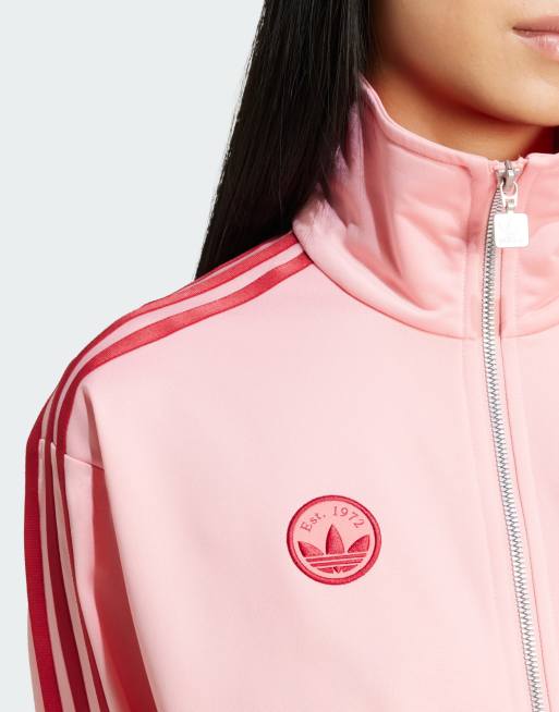 adidas Originals Firebird Badge track top in pink ASOS