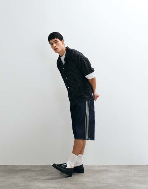 adidas Originals - Firebird - Bermuda en jean - Indigo - view 1