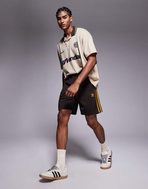 adidas Originals – Firebird – Brązowe szorty