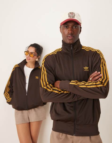adidas Originals – Firebird – Brązowy sportowy top - view 1