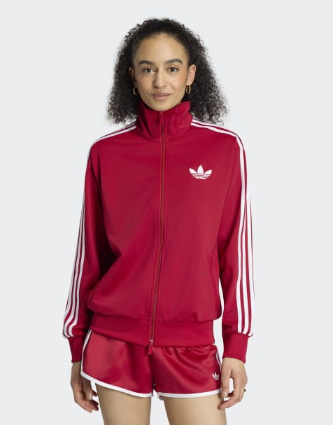 adidas Originals - Firebird - Chaqueta de chándal roja y blanca de corte suelto - view 1