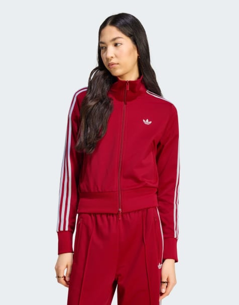 adidas Originals – Firebird Classic – Czerwono-biały top sportowy - view 1