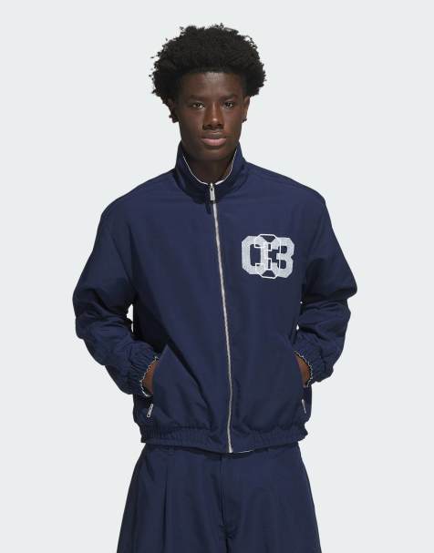 adidas Originals - Firebird - Coachjack in nacht indigo en helderblauw - view 1
