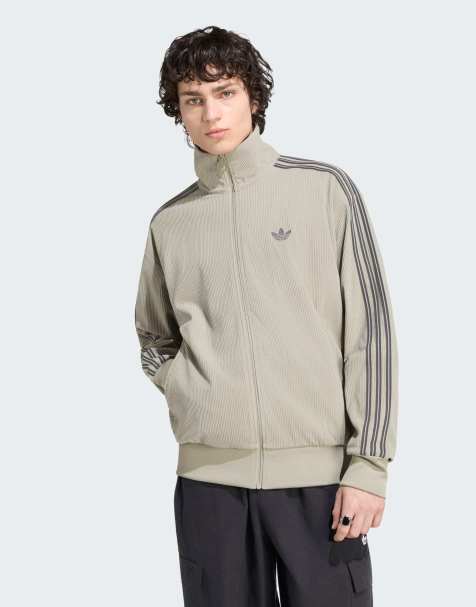 adidas Originals Firebird corduroy track top in silver pebble - view 1