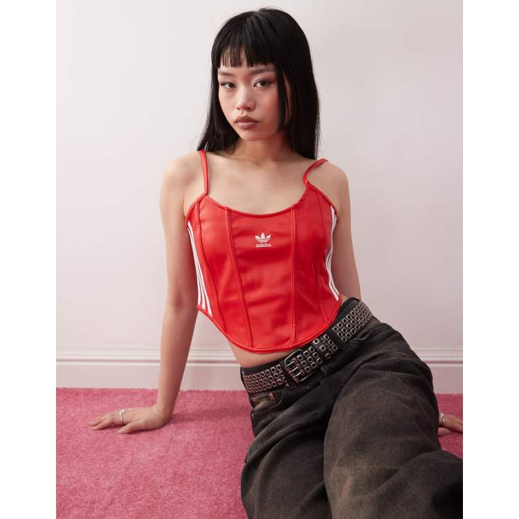 adidas Originals Firebird corset in red ASOS