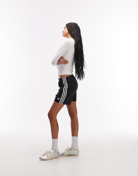 adidas Originals – Firebird – Czarno-białe szorty - view 1