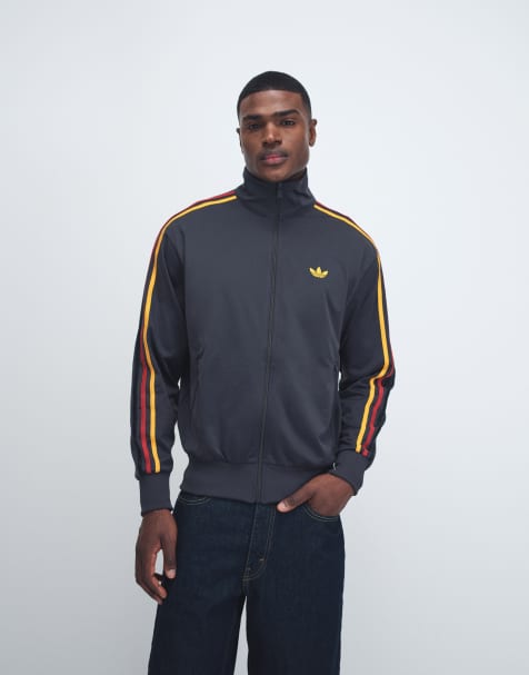 adidas Originals – Firebird – Czarno-złoty top dresowy - view 1