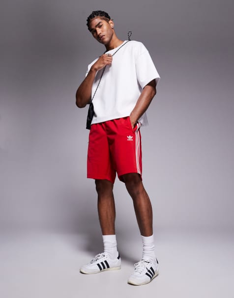 adidas Originals Firebird shorts in red