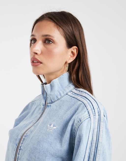adidas Originals Firebird Denim-Tracktop in Hellblau, 2 von 4