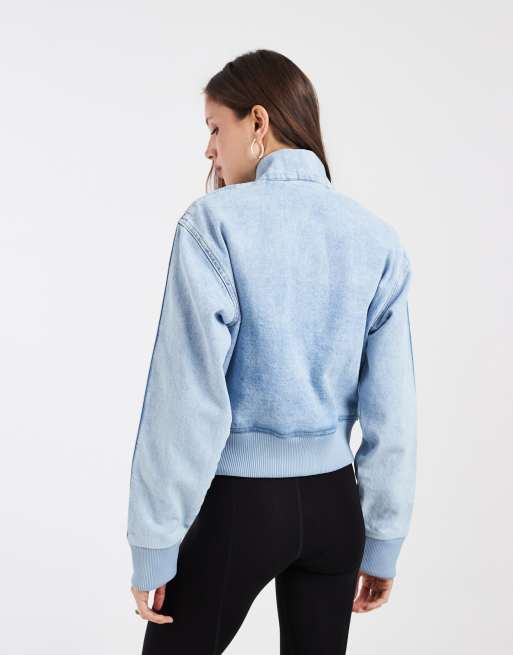 adidas Originals Firebird Denim-Tracktop in Hellblau, 4 von 4