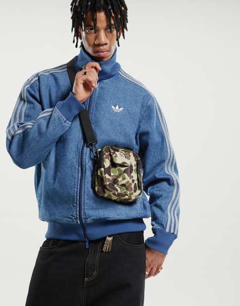 adidas Originals - Firebird - Denim trainingstop in blauw - view 1