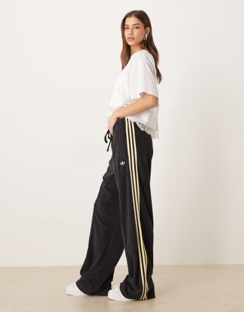 adidas Originals – Firebird – Frottee-Hose in Schwarz - view 1