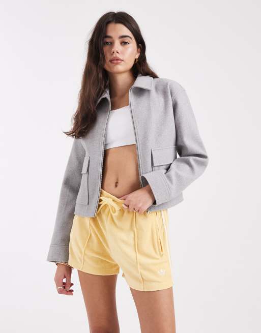 adidas Originals – Firebird – Frottee-Shorts in Orange getönt