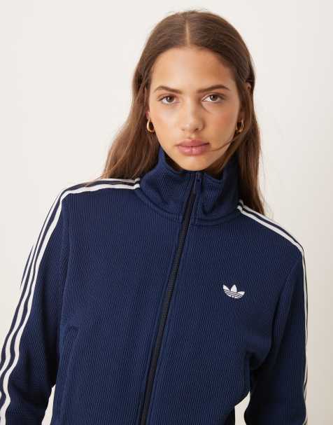 adidas Originals - Firebird - Gebreide trainingstop in marineblauw - view 1