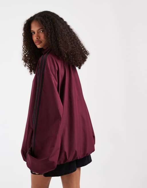 adidas Originals Firebird gewebtes Tracktop in Burgunderrot, 4 von 4