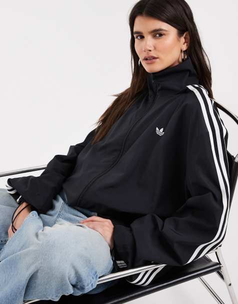adidas Originals Firebird geweven tracktop in zwart - view 1