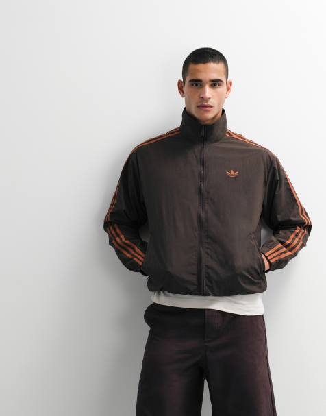 adidas Originals - Firebird - Geweven trainingstop in bruin - view 1