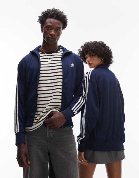 adidas Originals Firebird track top in navy