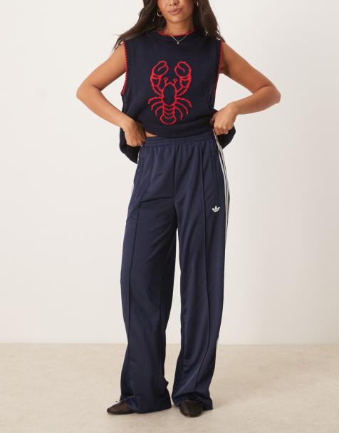 adidas Originals – Firebird – Granatowe spodnie dresowe o luźnym kroju - view 1