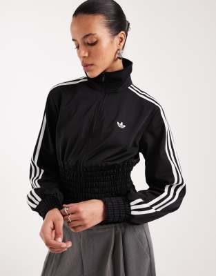 adidas Originals - Firebird - Haut de survêtement à smocks - Noir