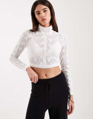Firebird - Haut de survêtement classique à lacets - Blanc nuage S