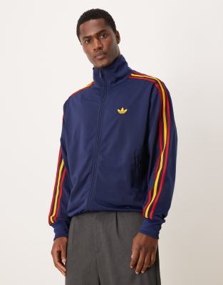 adidas Originals - Firebird - Haut de survêtement - Jaune et bleu marine