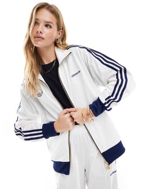adidas Originals - Firebird - Hvid træningsjakke med logomærke - view 1