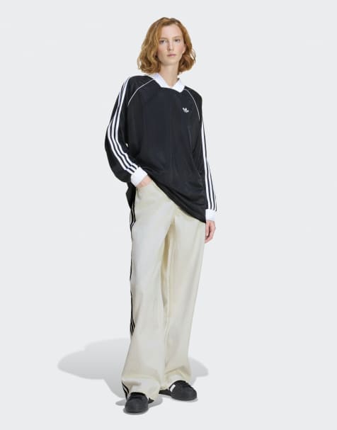 adidas Originals - Firebird - Hvide træningsbukser i denim - view 1