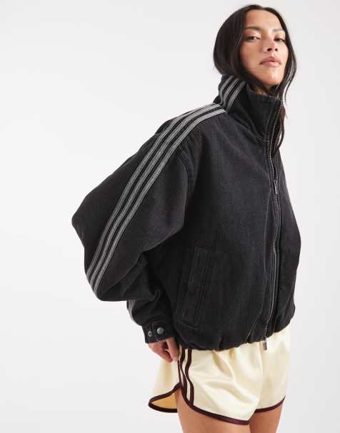 adidas Originals Firebird jacka i svart denim - view 1