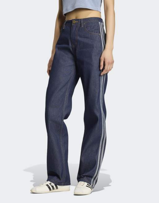 adidas Originals – Firebird – Jeans in Indigoblau mit mittelhohem Bund und geradem Schnitt, 2 von 4