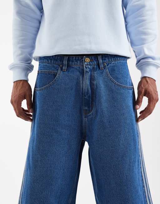 adidas Originals – Firebird – Jeansshorts in verwaschenem Blau, 5 von 5