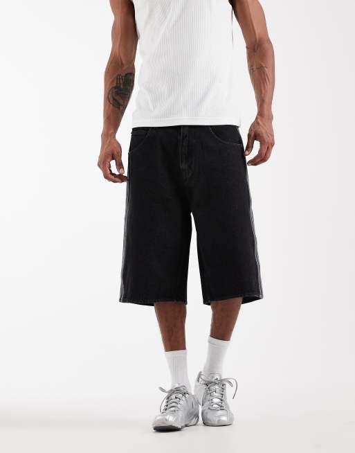 adidas Originals – Firebird – Jeansshorts in verwaschenem Schwarz, 2 von 5