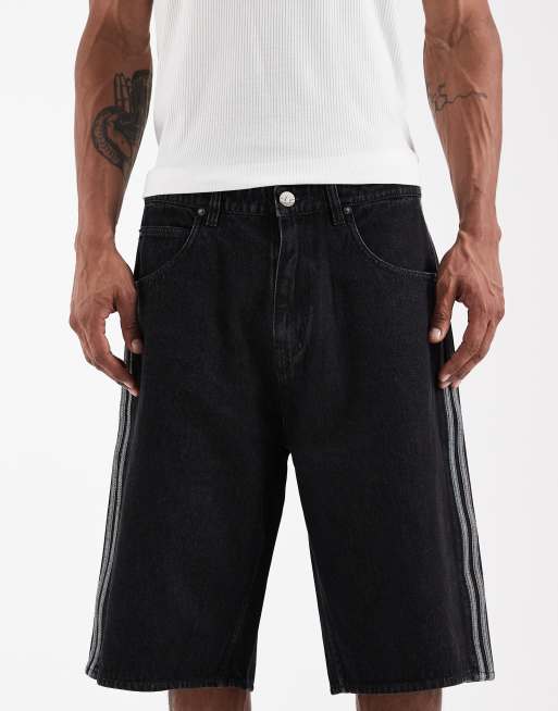 adidas Originals – Firebird – Jeansshorts in verwaschenem Schwarz, 5 von 5