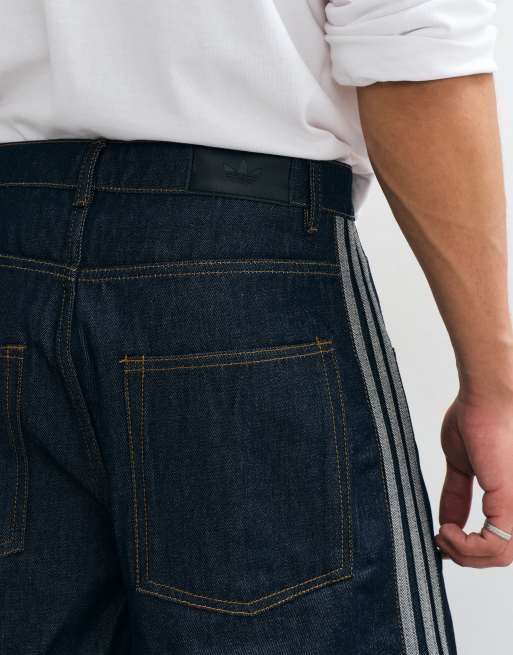 adidas Originals – Firebird – Jorts aus indigofarbenem Denim, 3 von 5