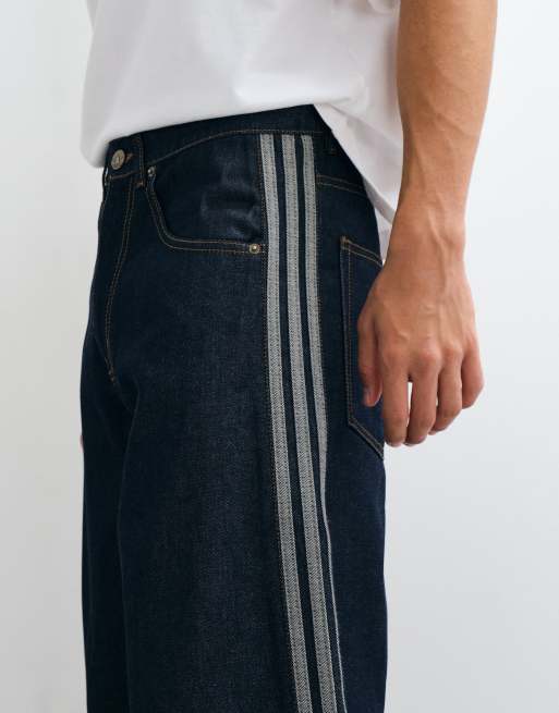 adidas Originals – Firebird – Jorts aus indigofarbenem Denim, 4 von 5