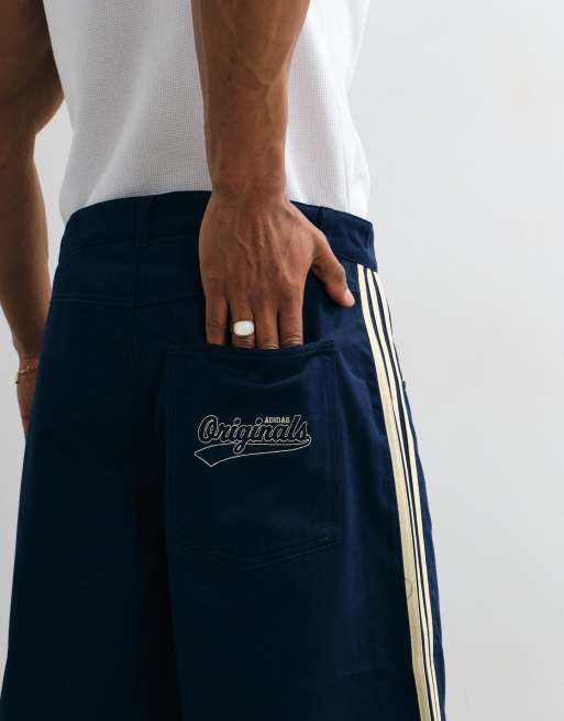 adidas Originals Firebird Jorts in Dunkelblau, 4 von 5