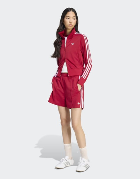 adidas Originals – Firebird – Klassische Shorts in Team Victory Red/Weiß - view 1