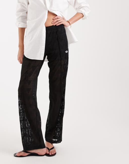 adidas Originals – Firebird – Klassische Trainingshose in Schwarz aus Spitze, 3 von 5