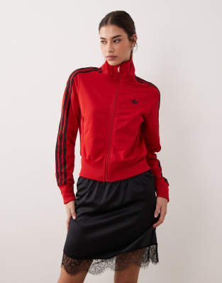 adidas Originals - Firebird - Klassische Trainingsjacke in Better Scarlet/Schwarz-Rot