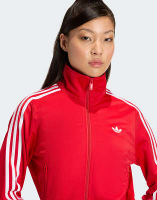 adidas Originals - Firebird - Klassische Trainingsjacke in Better Scarlet/Weiß-Rot