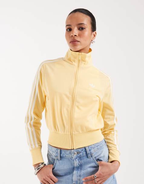 adidas Originals – Firebird – Klassische Trainingsjacke in Gelb und Weiß - view 1