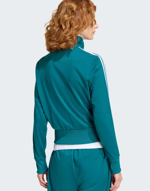 adidas Originals – Firebird – Klassische Trainingsjacke in Legacy Teal/Weiß, 2 von 4