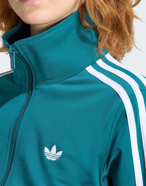 adidas Originals – Firebird – Klassische Trainingsjacke in Legacy Teal/Weiß, 3 von 4