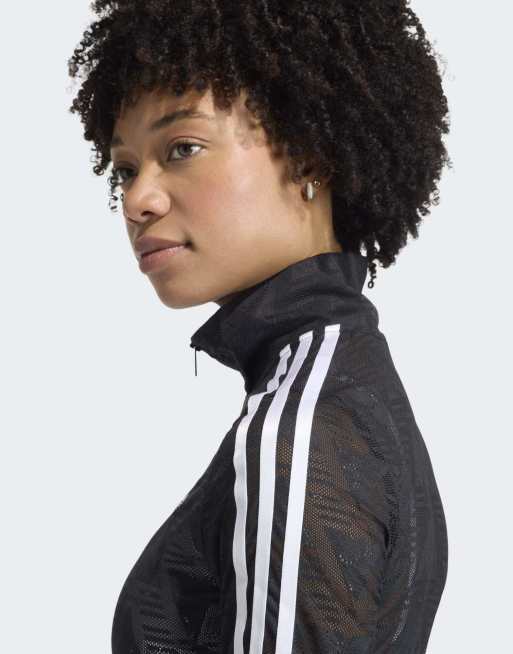 adidas Originals – Firebird – Klassisches Trainingsoberteil aus Spitze in Schwarz, 4 von 4