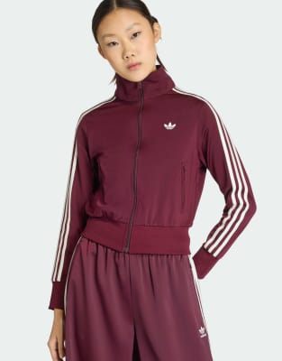 adidas Originals - Firebird - Klassisches Trainingsoberteil in Kastanienbraun und Wollweiß-Brown