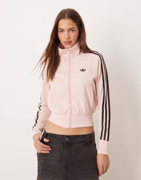 adidas Originals – Firebird – Klassisches Trainingsoberteil in Sandy Pink/Aurora Coffee - view 1